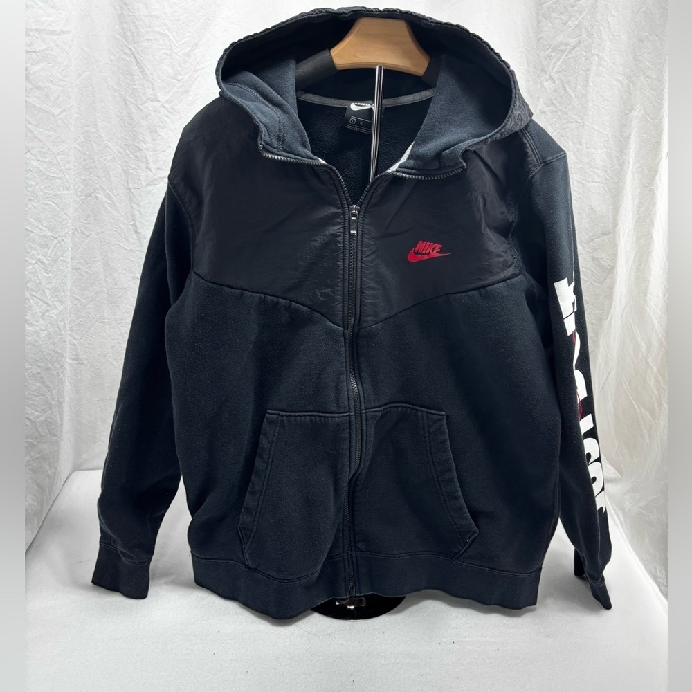 Nike Just Do It Hoodie Black Red Logo Men’s L